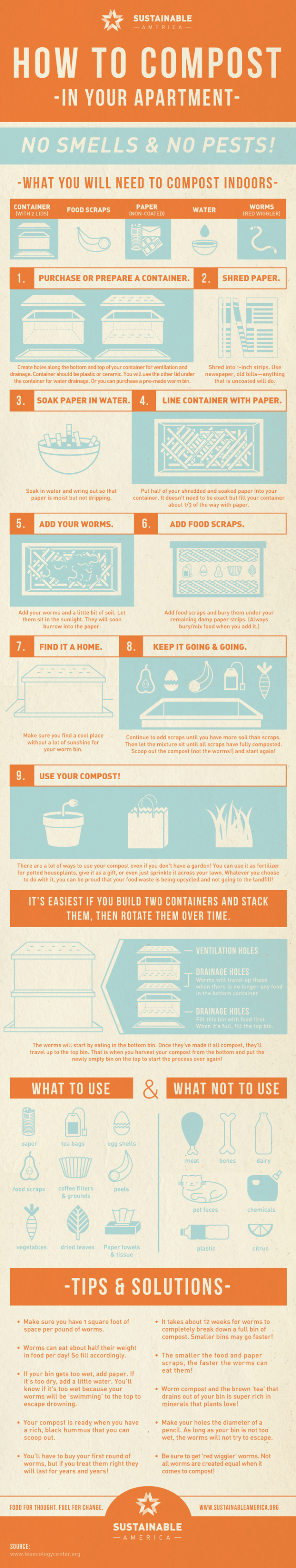 How to Compost in Your Apartment Infographic