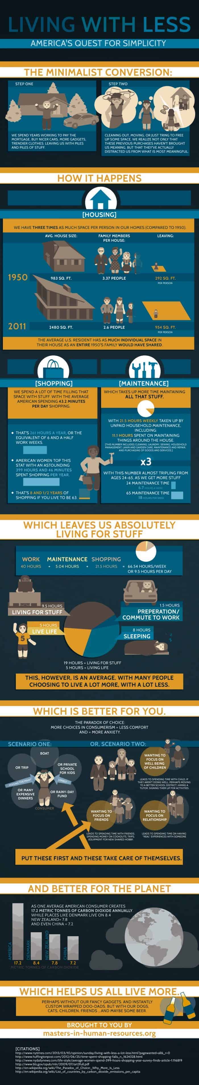 Living with Less Infographic