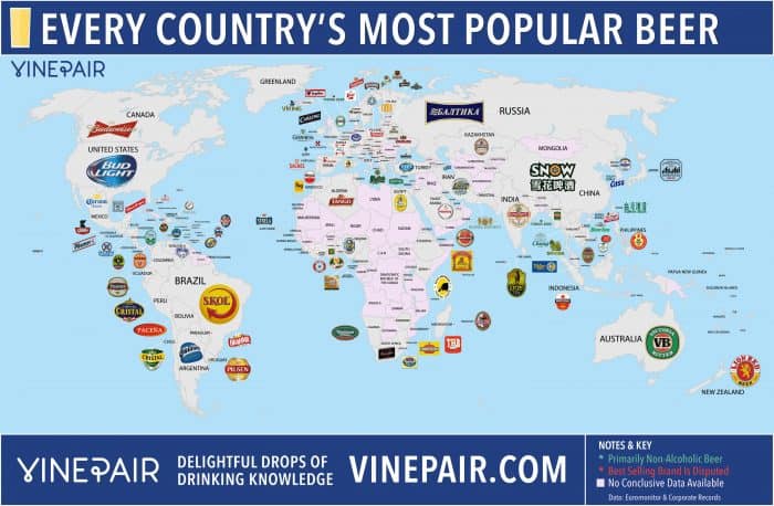 Every Country's Most Popular Beer Infographic