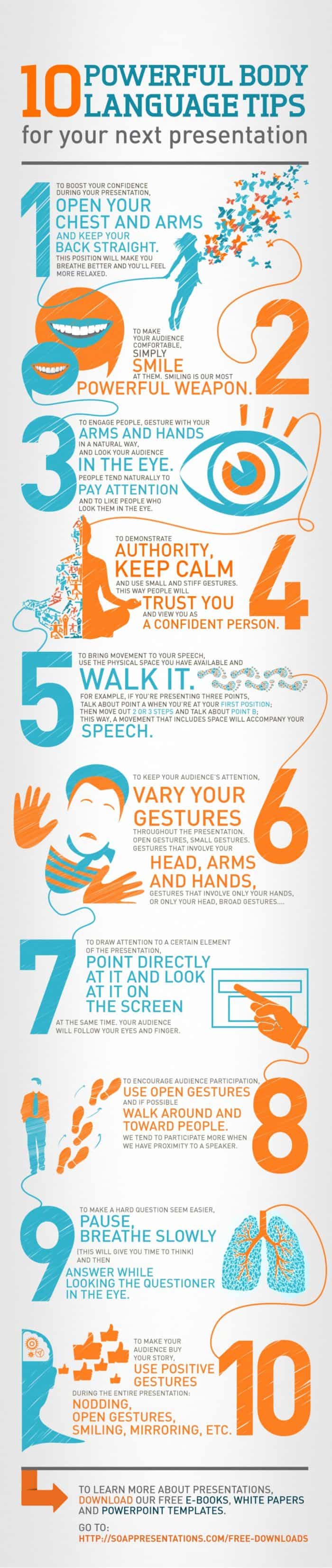 10 Powerful Body Language Tips Infographic