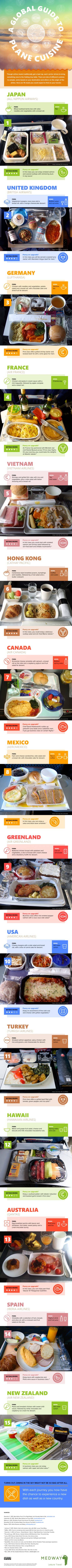 A Global Guide to Airplane Food Infographic