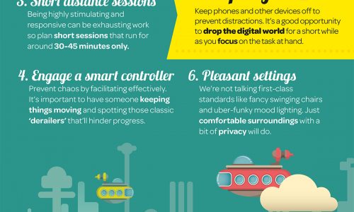 Infographic on how to keep brainstorming sessions effective and without any distractions