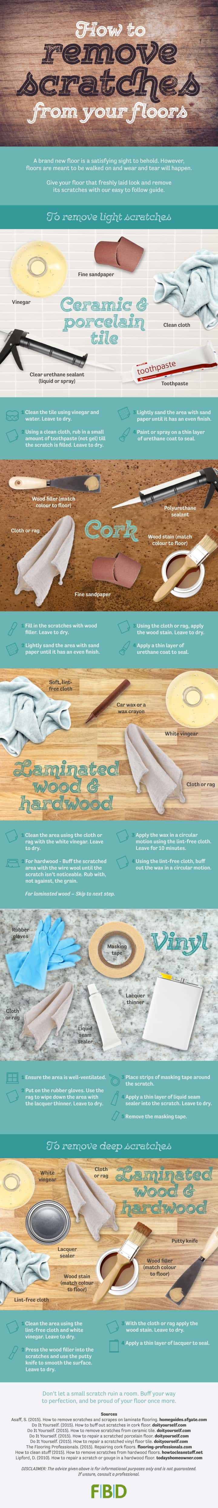 How To Remove Scratches From Your Floors Daily Infographic