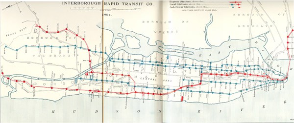 NYC subway map 1904