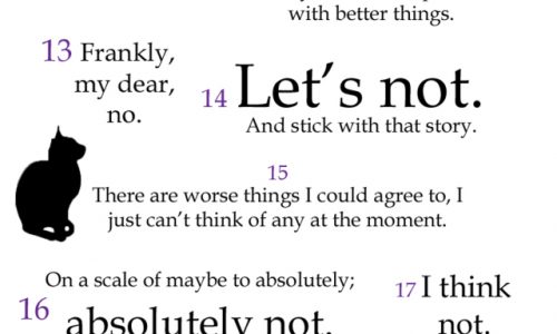 25 funny ways to say no