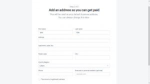shopify address questionnaire