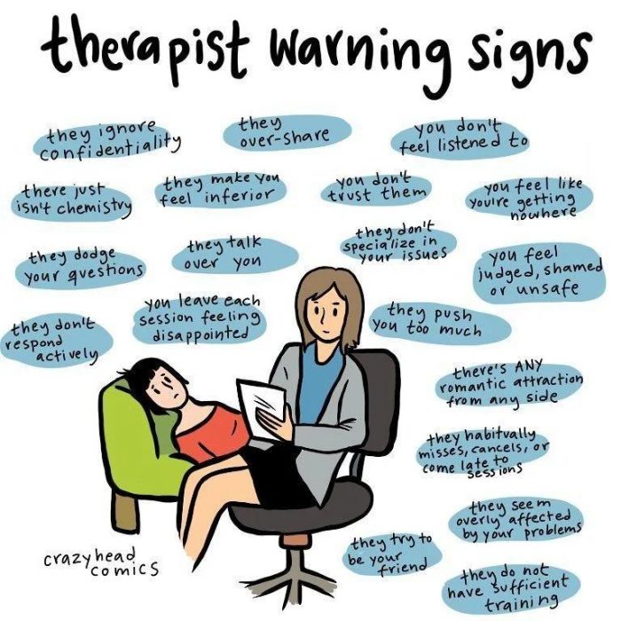 Therapist Warning Signs